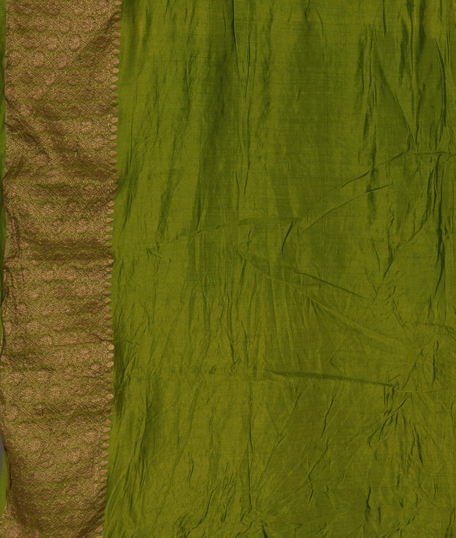 Green Bandhani Tussar Saree T3575443