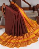 Brown Handwoven Kanjivaram Silk Saree T3547722