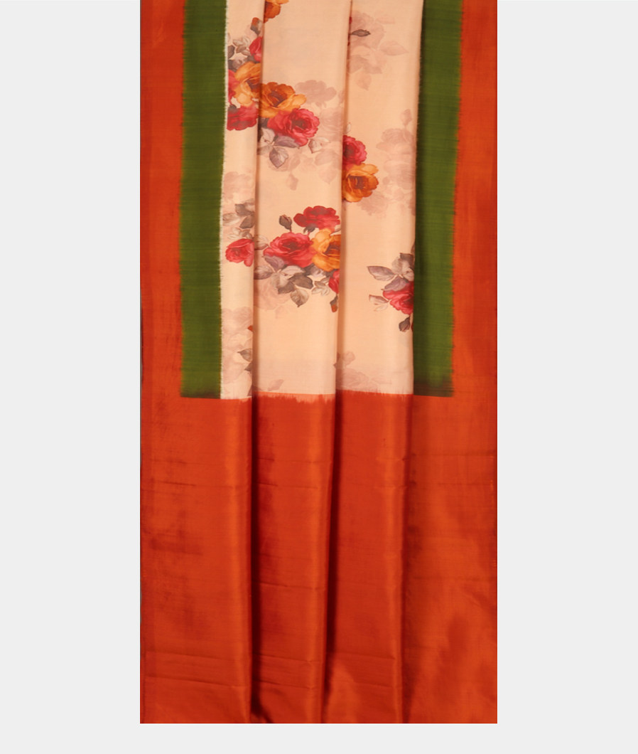 Pink Ikat Silk Saree T2186002