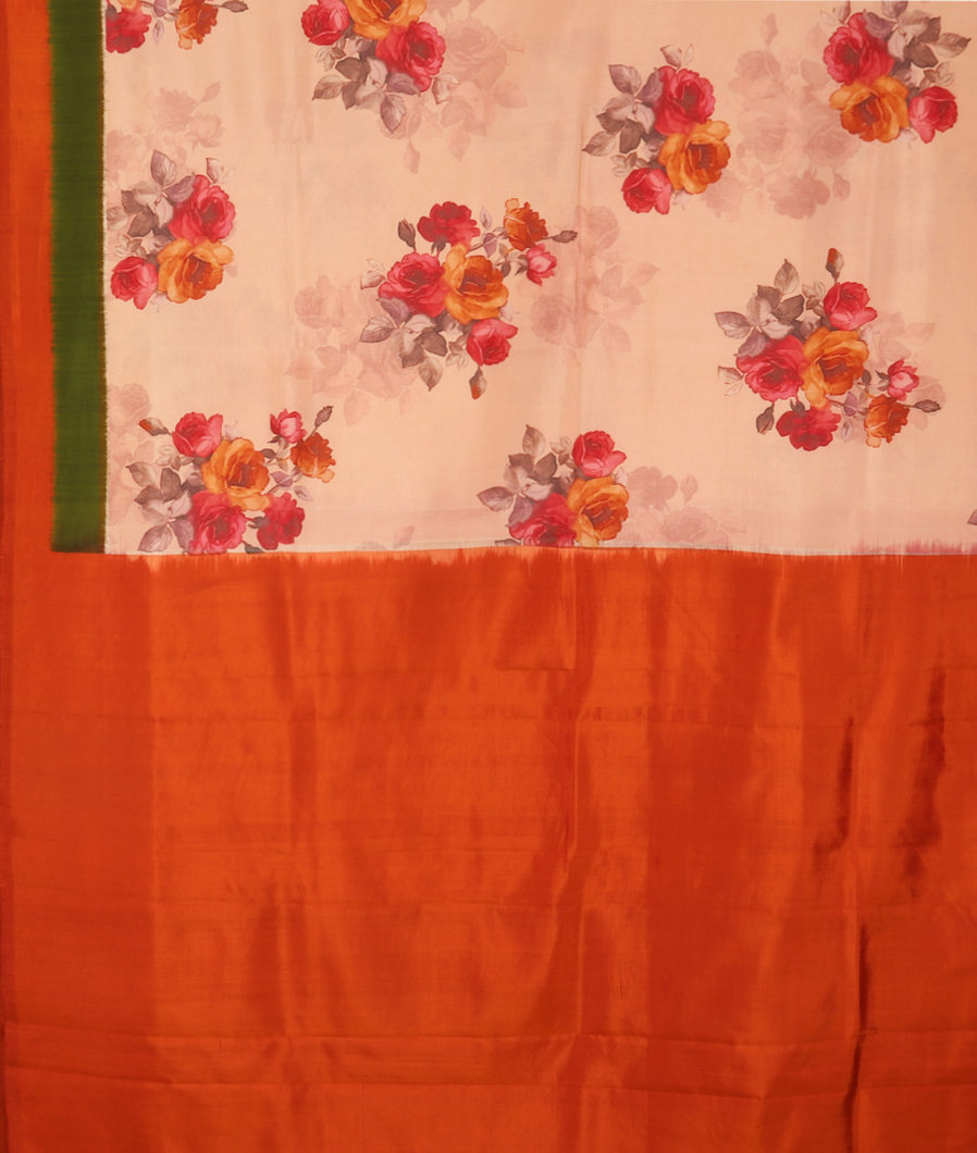 Pink Ikat Silk Saree T2186004