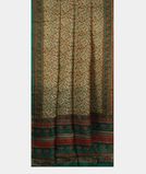 Beige Printed Silk Saree T3625042