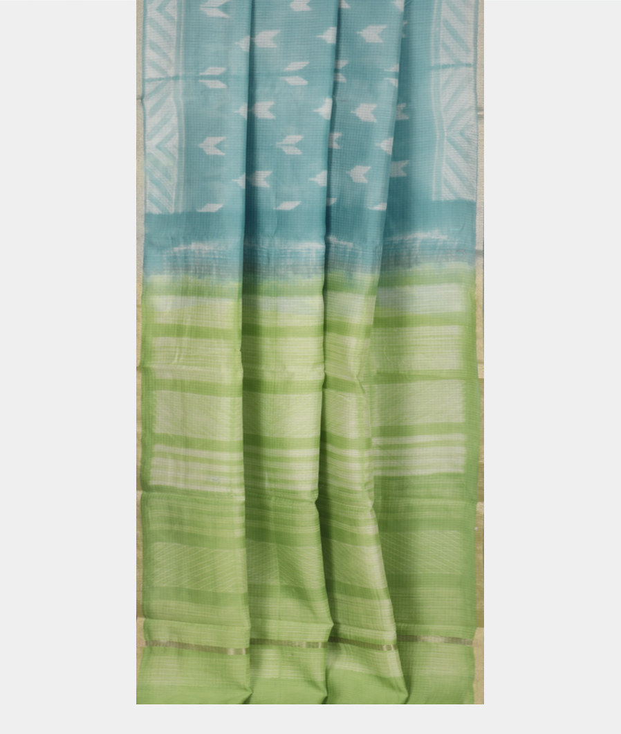 Blue Chanderi Cotton Saree T3478412