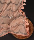 Peach Georgette Silk Saree T3618311