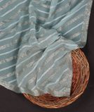 Greenish Blue Georgette Silk Embroidery Saree T3497571