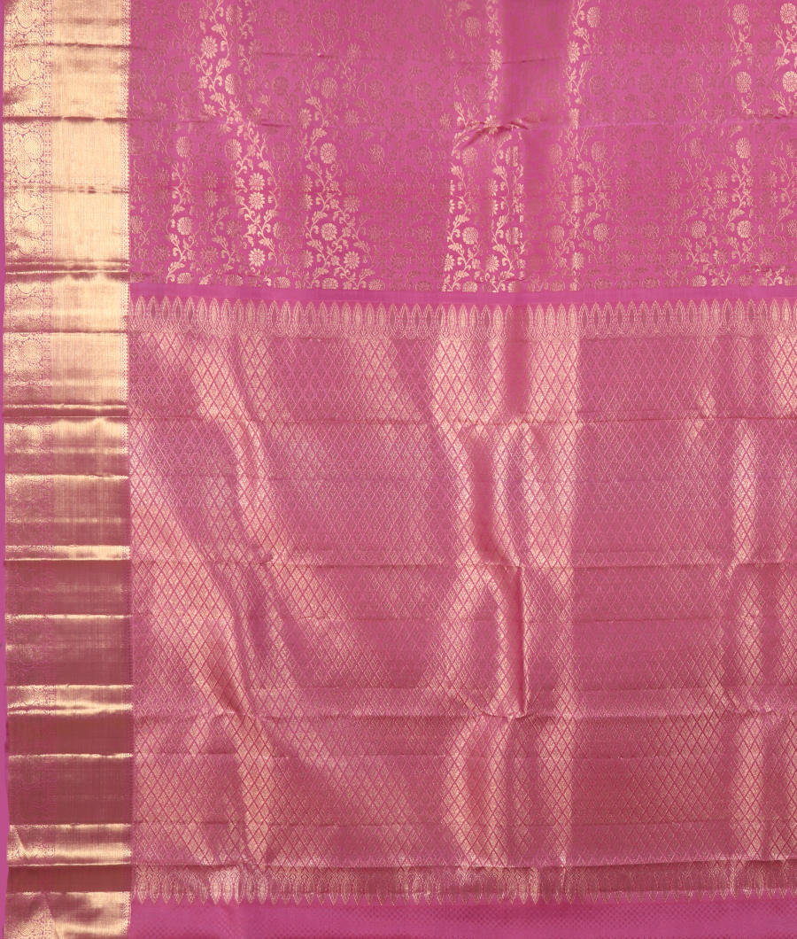 Pink Handwoven Kanjivaram Silk Saree T2770604