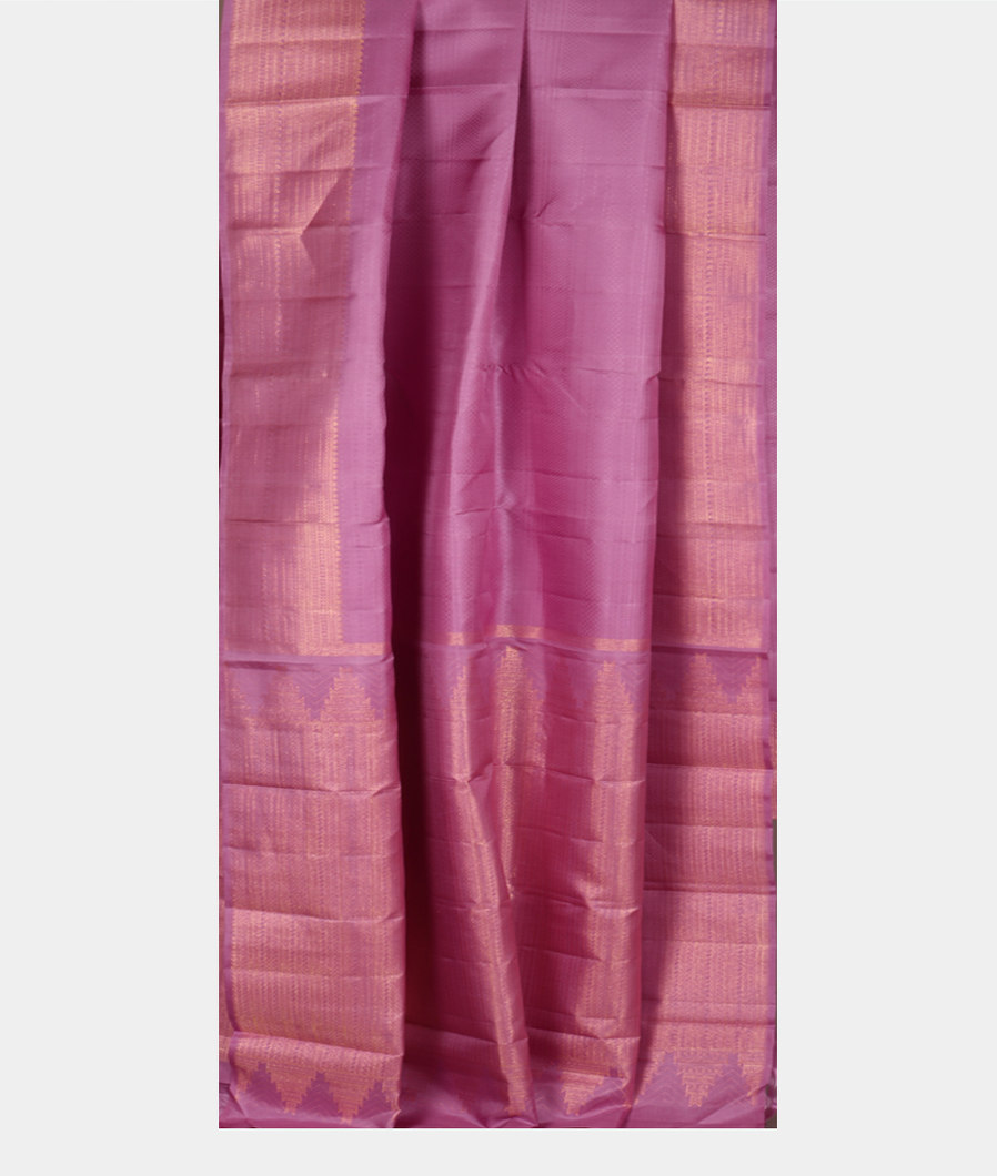 Lavender Handwoven Kanjivaram Silk Saree T3609482