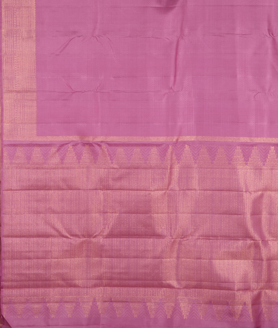 Lavender Handwoven Kanjivaram Silk Saree T3609484