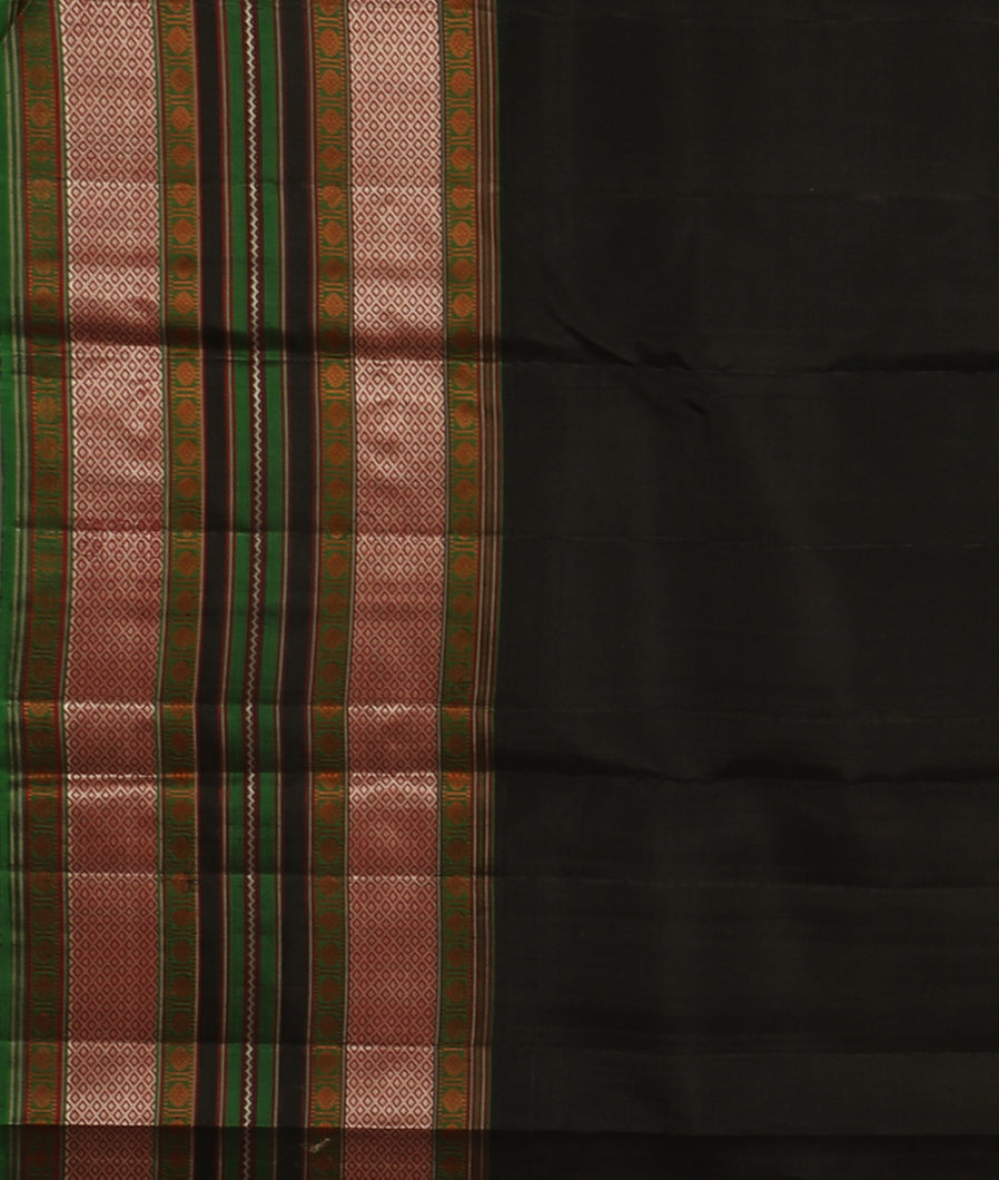 Orangish Pink Handwoven Kanjivaram Silk Saree T3536153