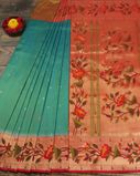 Peacock Green Paithani Silk Saree T3334302