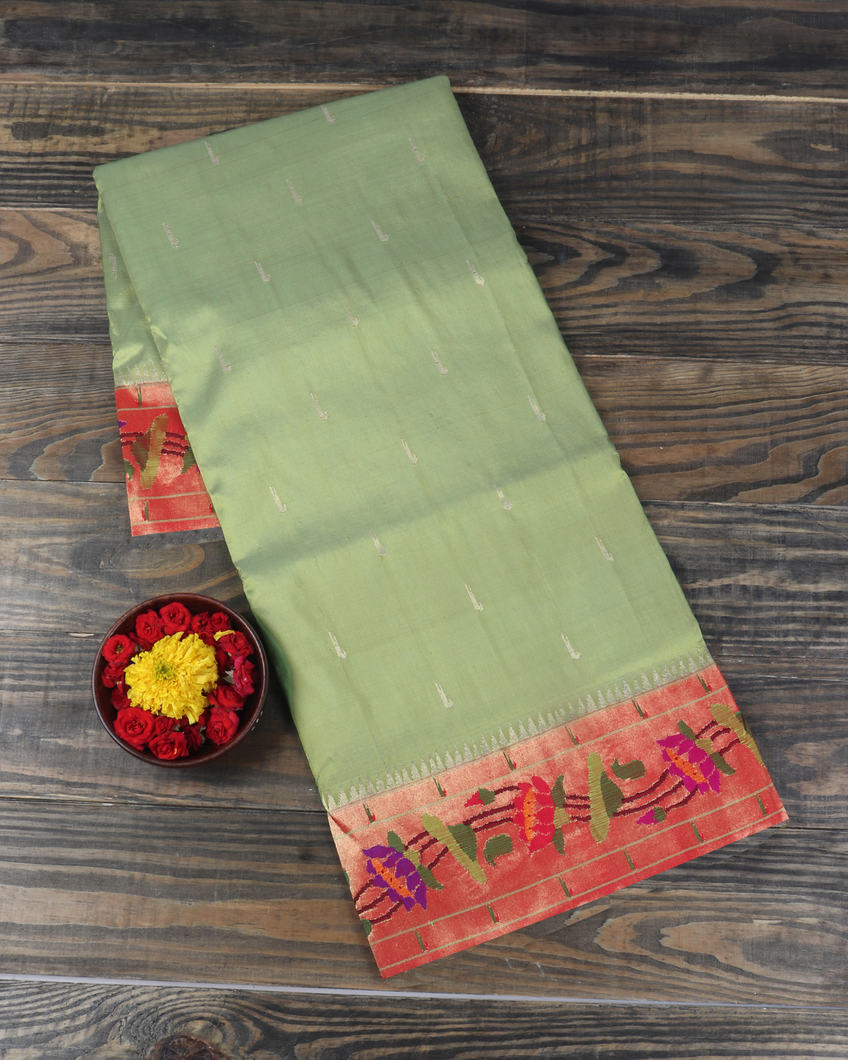 Green Paithani Silk Saree T363793-image