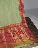 Green Paithani Silk Saree T3637933