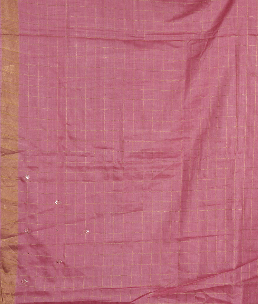 Pink Woven Tussar Saree T3633603