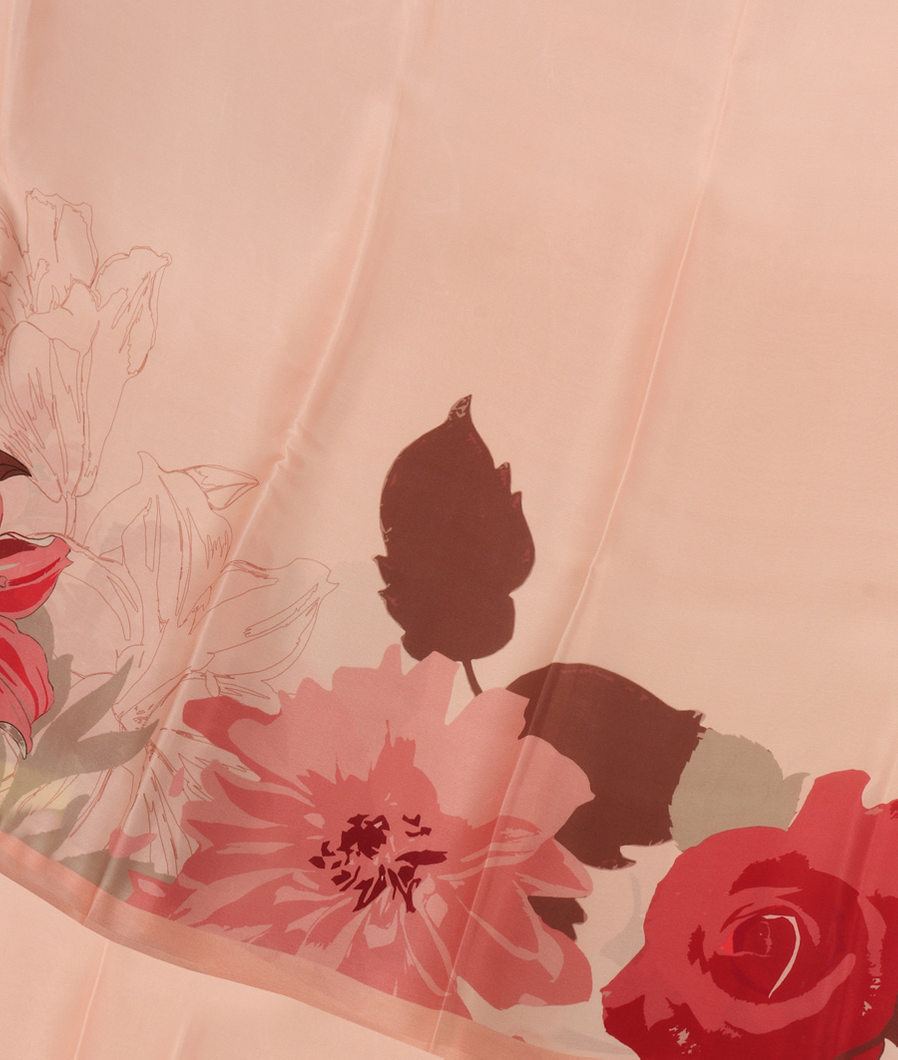 Pink Satin Crepe Silk Saree T360043-image