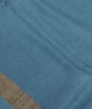 Blue Handwoven Linen Saree T3299221