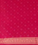 Magenta Bandhani Georgette Silk Saree T3632923