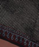 Black Ajrakh Printed Modal Silk Saree T3634563