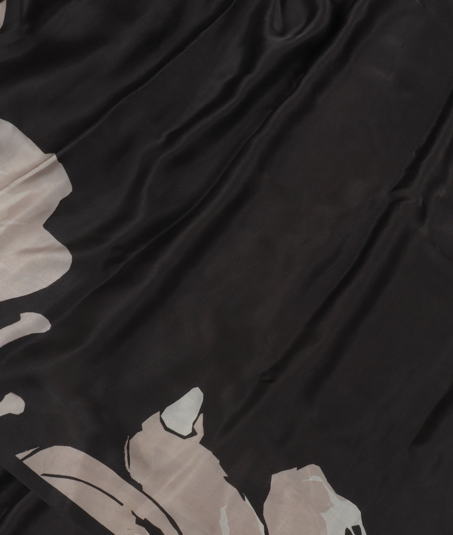 Black Satin Crepe Silk Saree T360033-image