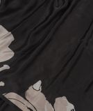 Black Satin Crepe Silk Saree T3600331