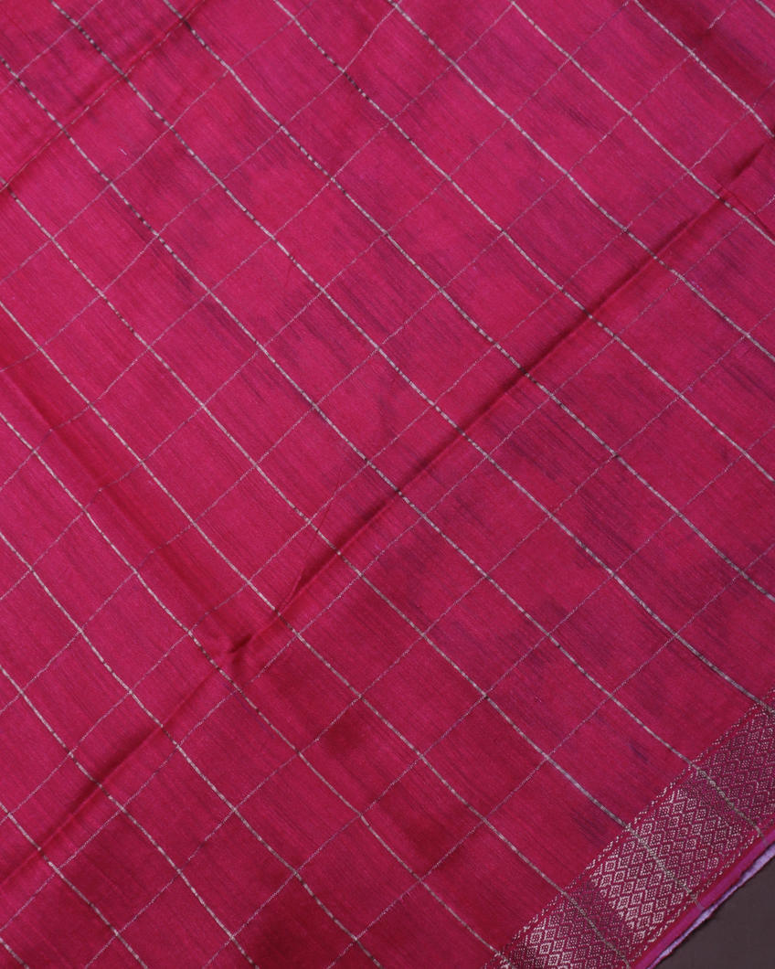 Blue Tussar Printed Saree T3623003