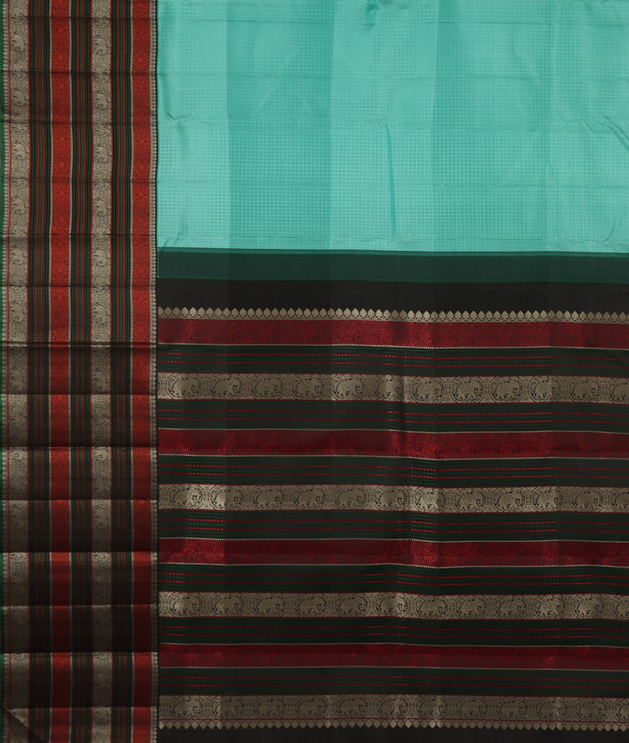 Green Handwoven Kanjivaram Silk Saree T3603064