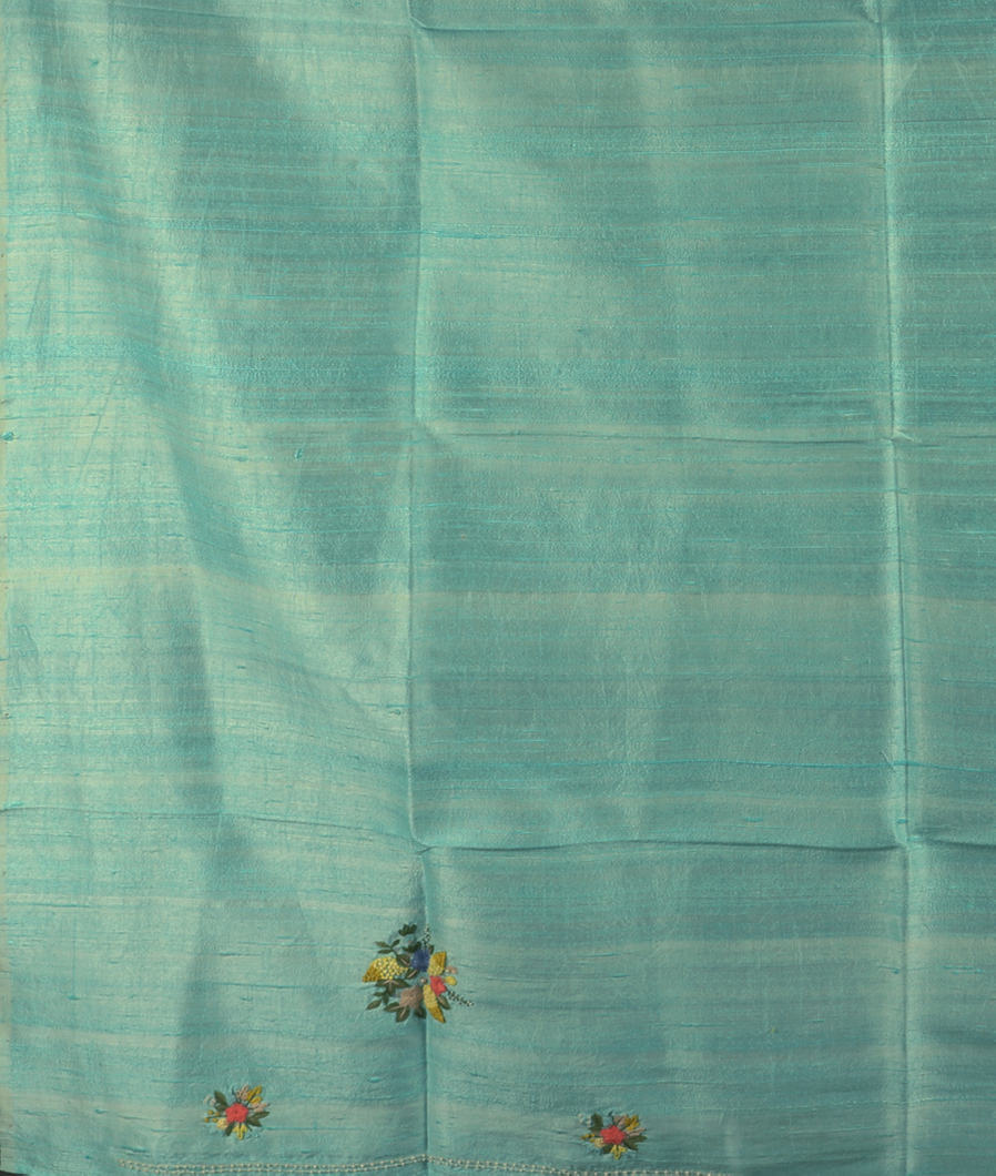 Green Kora Organza Hand Embroidery Saree T3493503