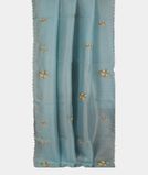 Blue Kora Organza Hand Embroidery Saree T3545082