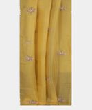 Yellow Kora Organza Hand Embroidery Saree T3545132