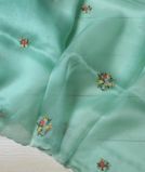 Green Kora Organza Hand Embroidery Saree T3493501