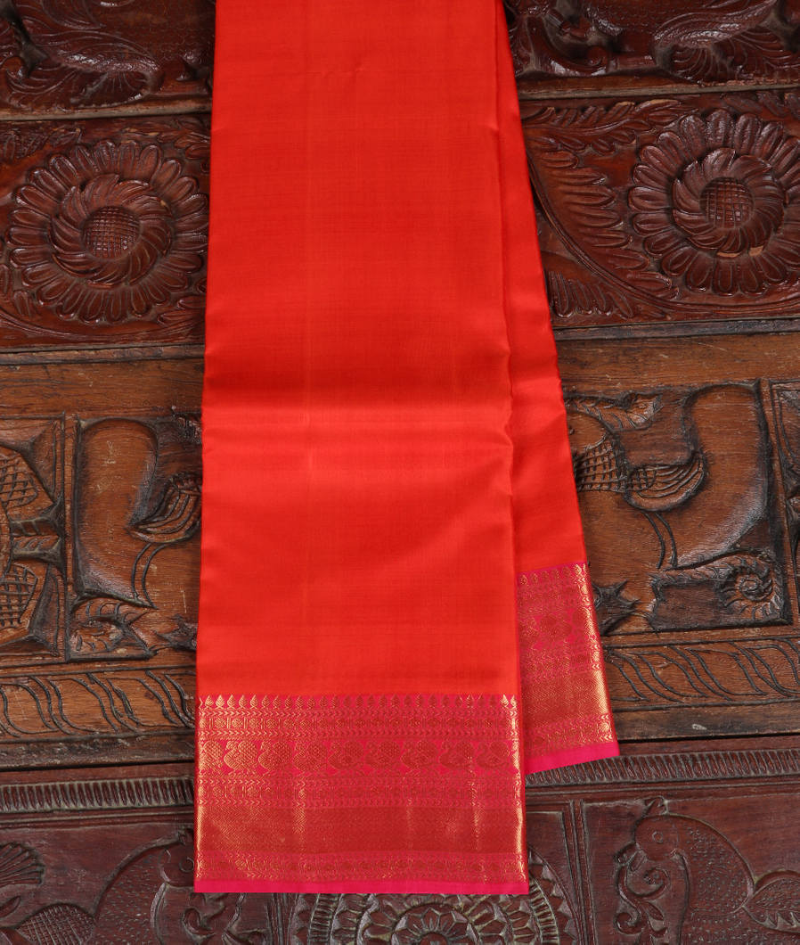 Orange Soft Silk Saree T95907-image