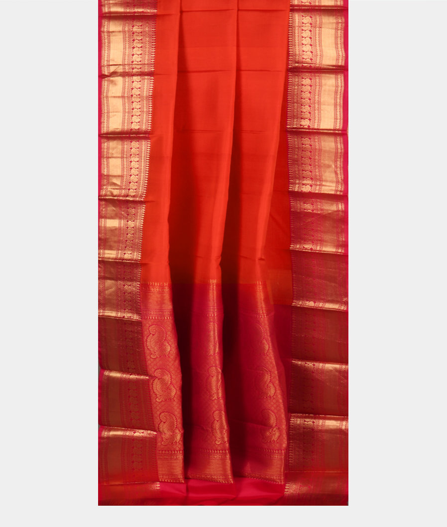 Orange Soft Silk Saree T959072