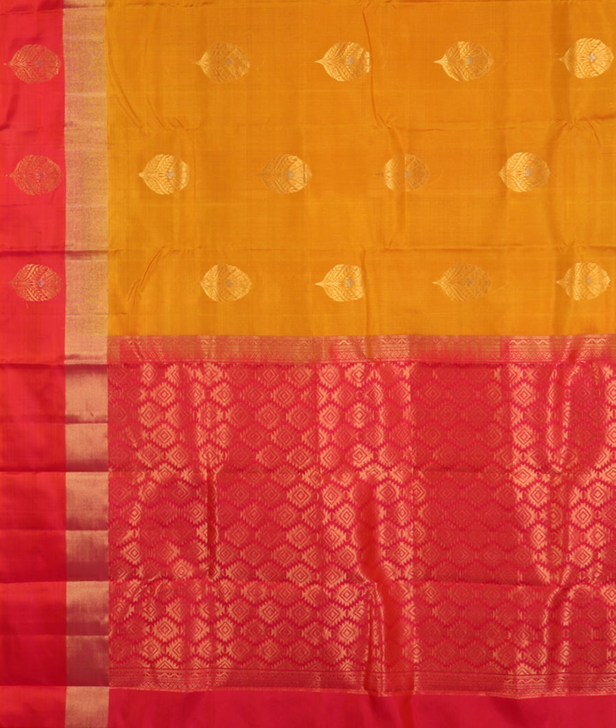 Yellow Soft Silk Saree T3621204