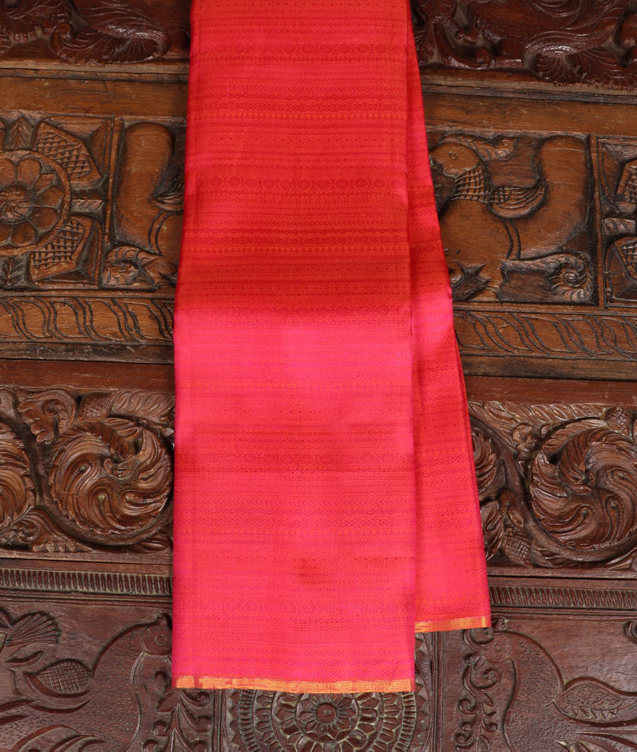Pinkish Orange Handwoven Kanjivaram Silk Saree T361684-image