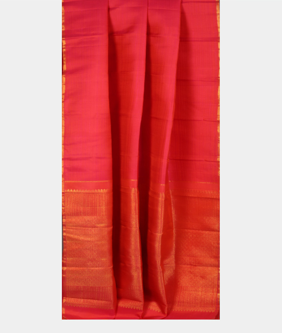 Pinkish Orange Handwoven Kanjivaram Silk Saree T3616842