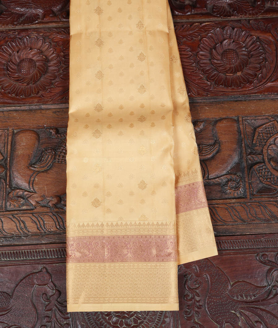 Cream Soft Silk Saree T358339-image