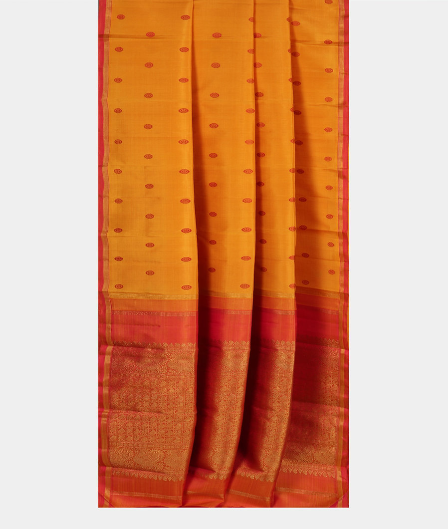 Yellow Handwoven Kanjivaram Silk Saree T3606472