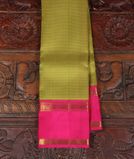 Green And Yellow Handwoven Kanjivaram Silk Saree T3606321