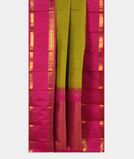 Green And Yellow Handwoven Kanjivaram Silk Saree T3606322
