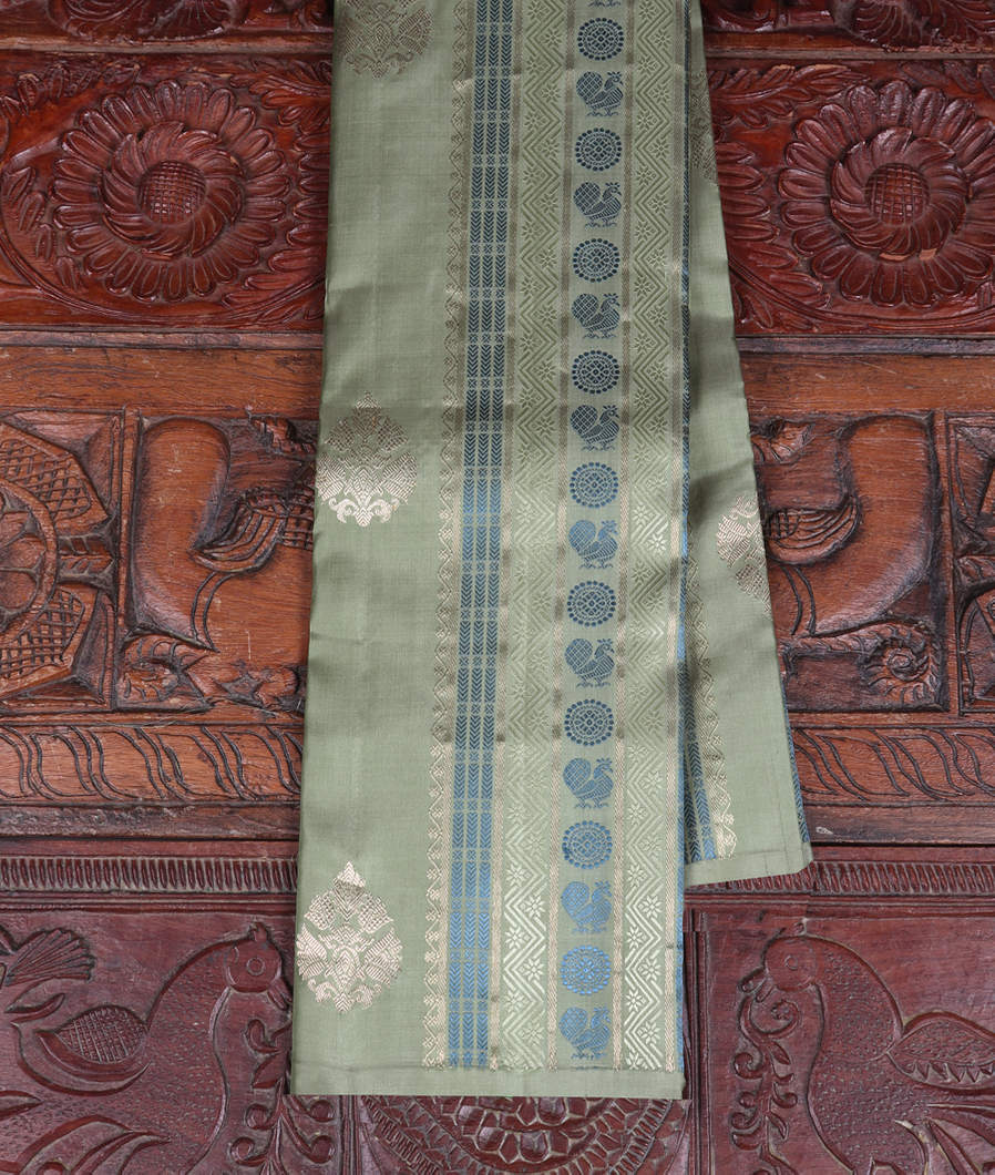 Green Handwoven Kanjivaram Silk Saree T360152-image