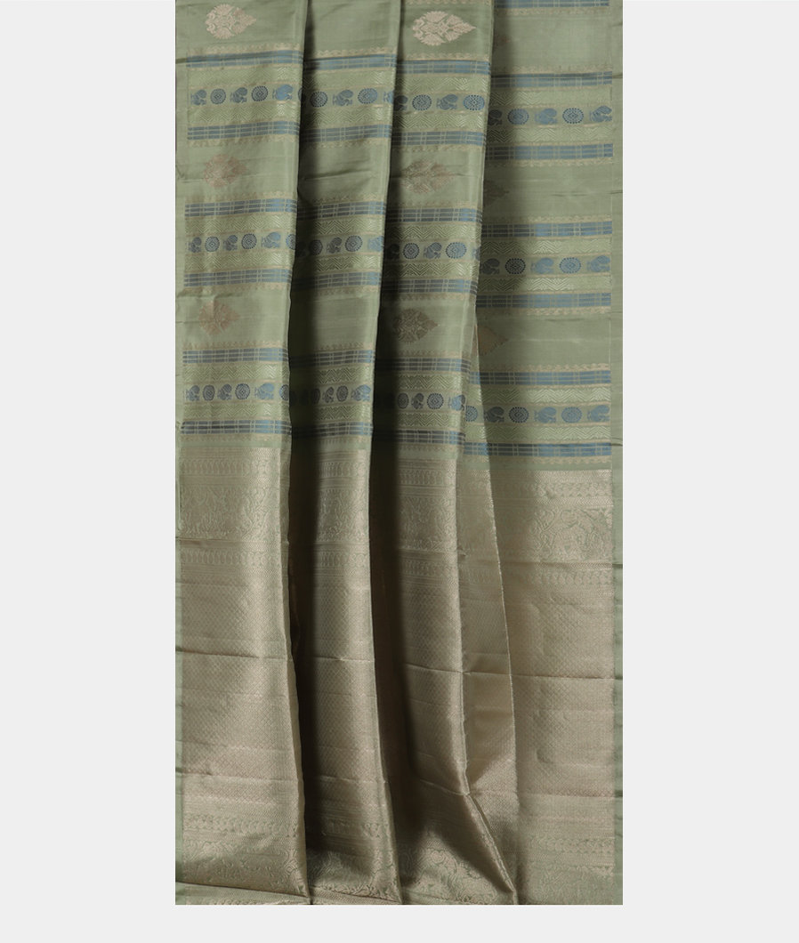 Green Handwoven Kanjivaram Silk Saree T3601522