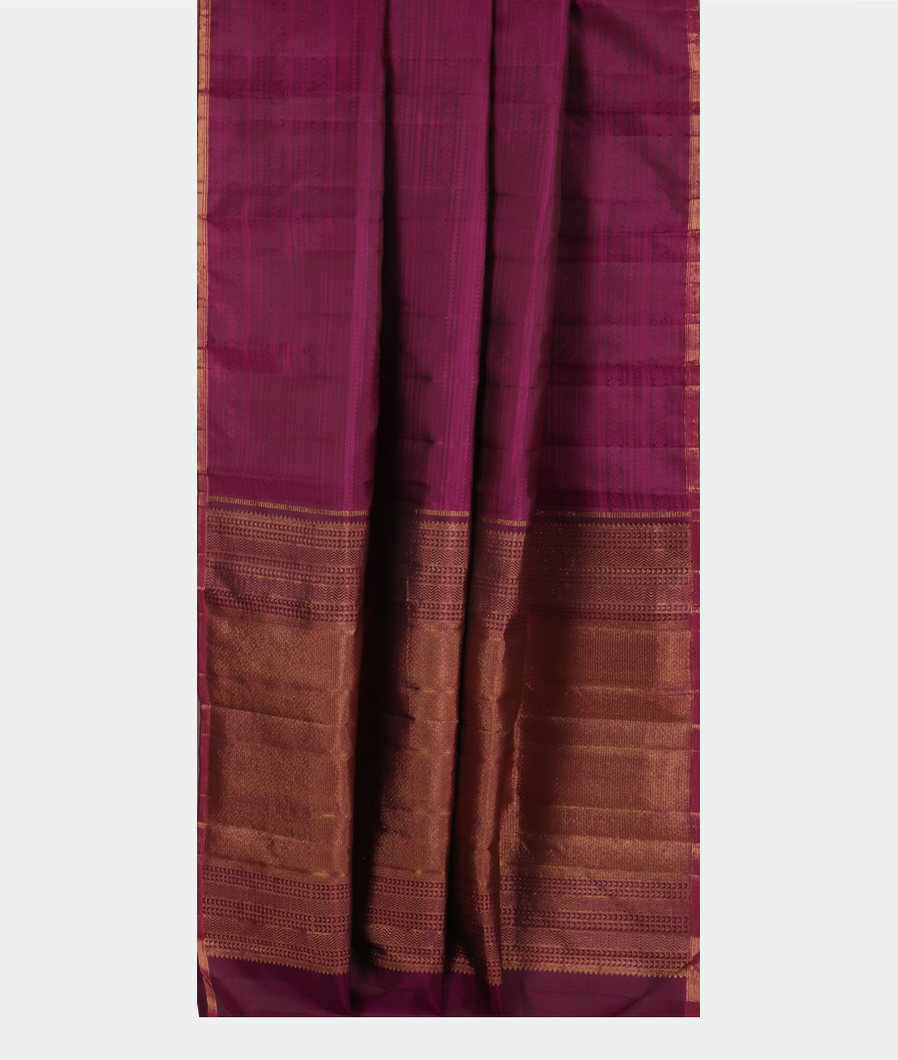 Purple Handwoven Kanjivaram Silk Saree T3610692