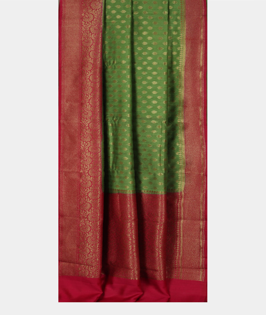 Green Banaras Tussar Saree T3668072