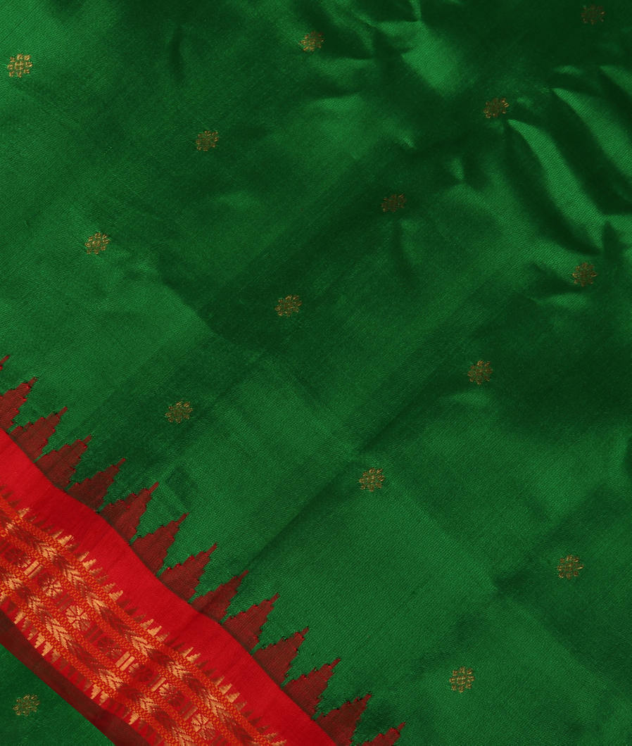 Green Gadwal Silk Saree T357006-image