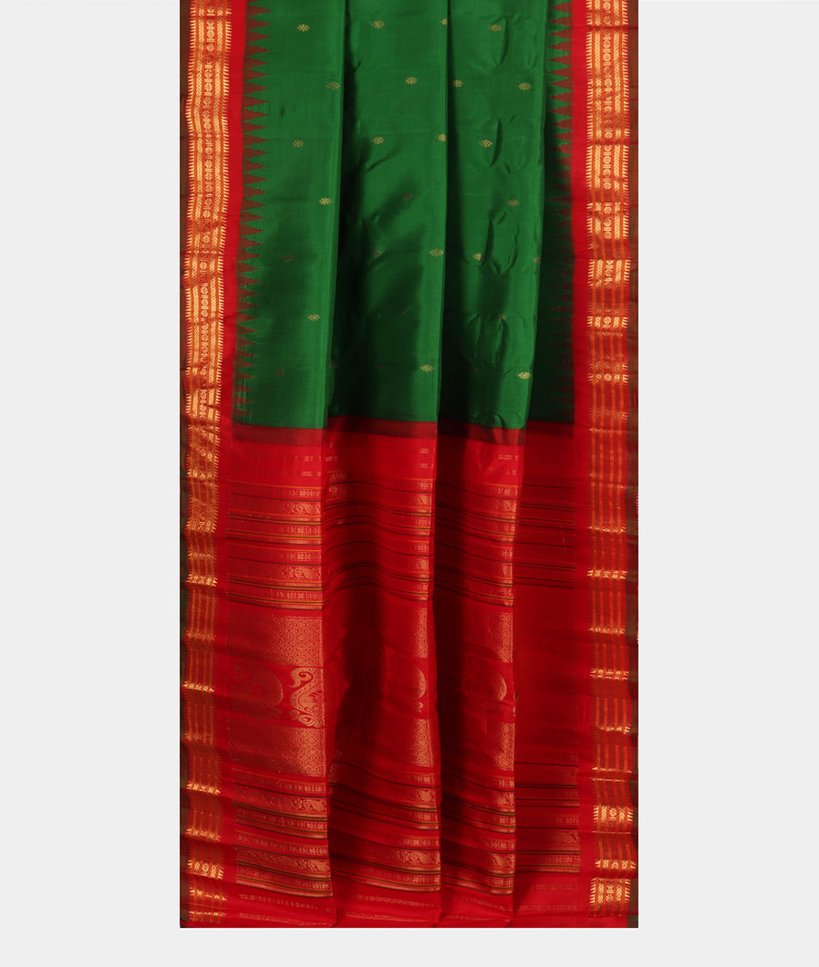 Green Gadwal Silk Saree T3570062