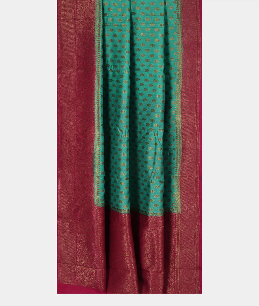 Green Banaras Tussar Saree T3668452