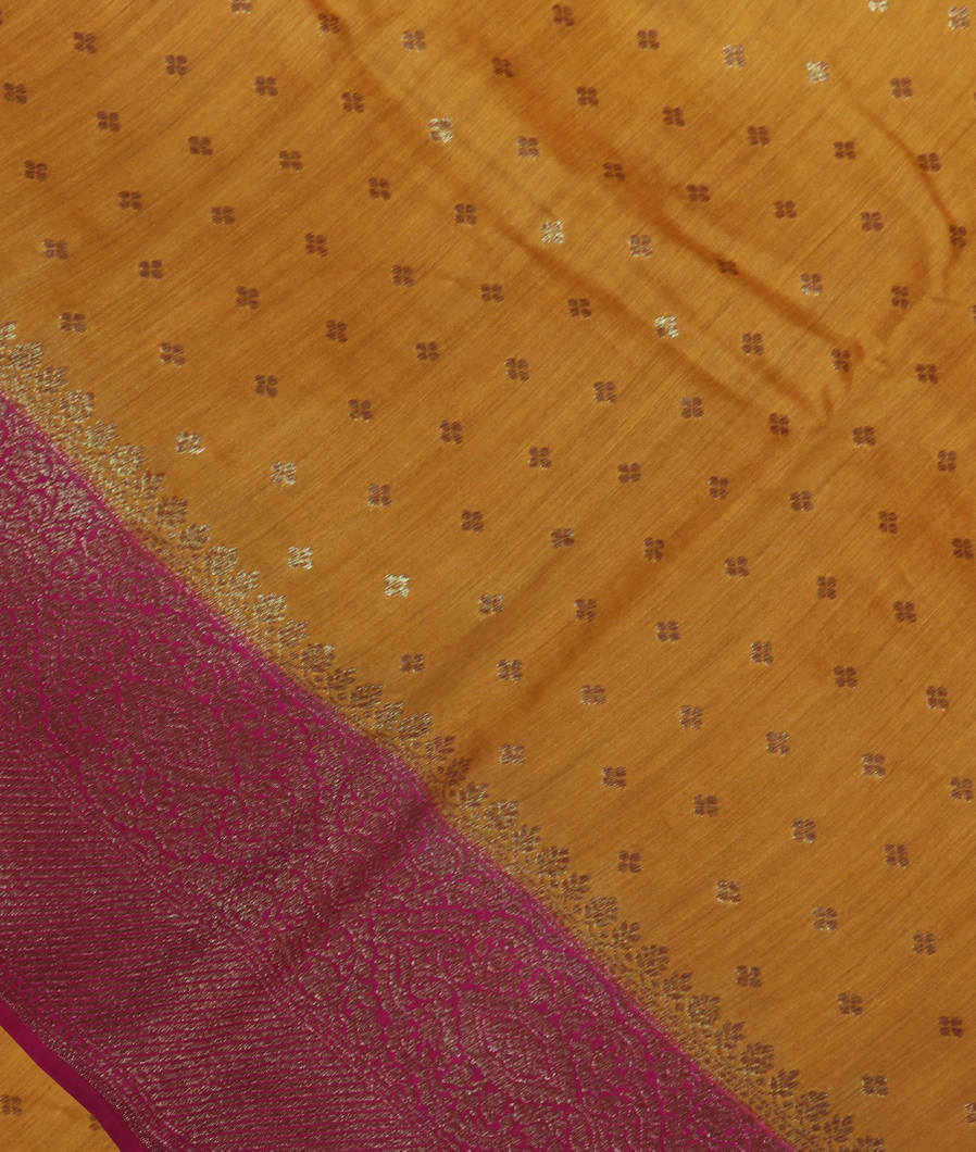 Yellow Banaras Tussar Saree T366815-image