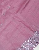 Pinkish Lavender Tussar Embroidery Saree T3662613