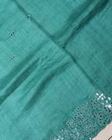 Blue Tussar Embroidery Saree T3662673