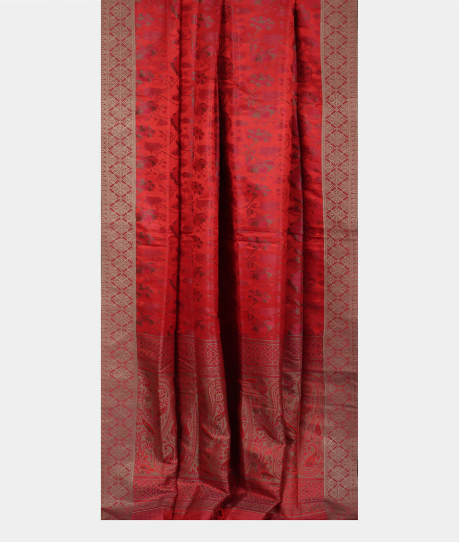 Red Soft Silk Saree T3634842
