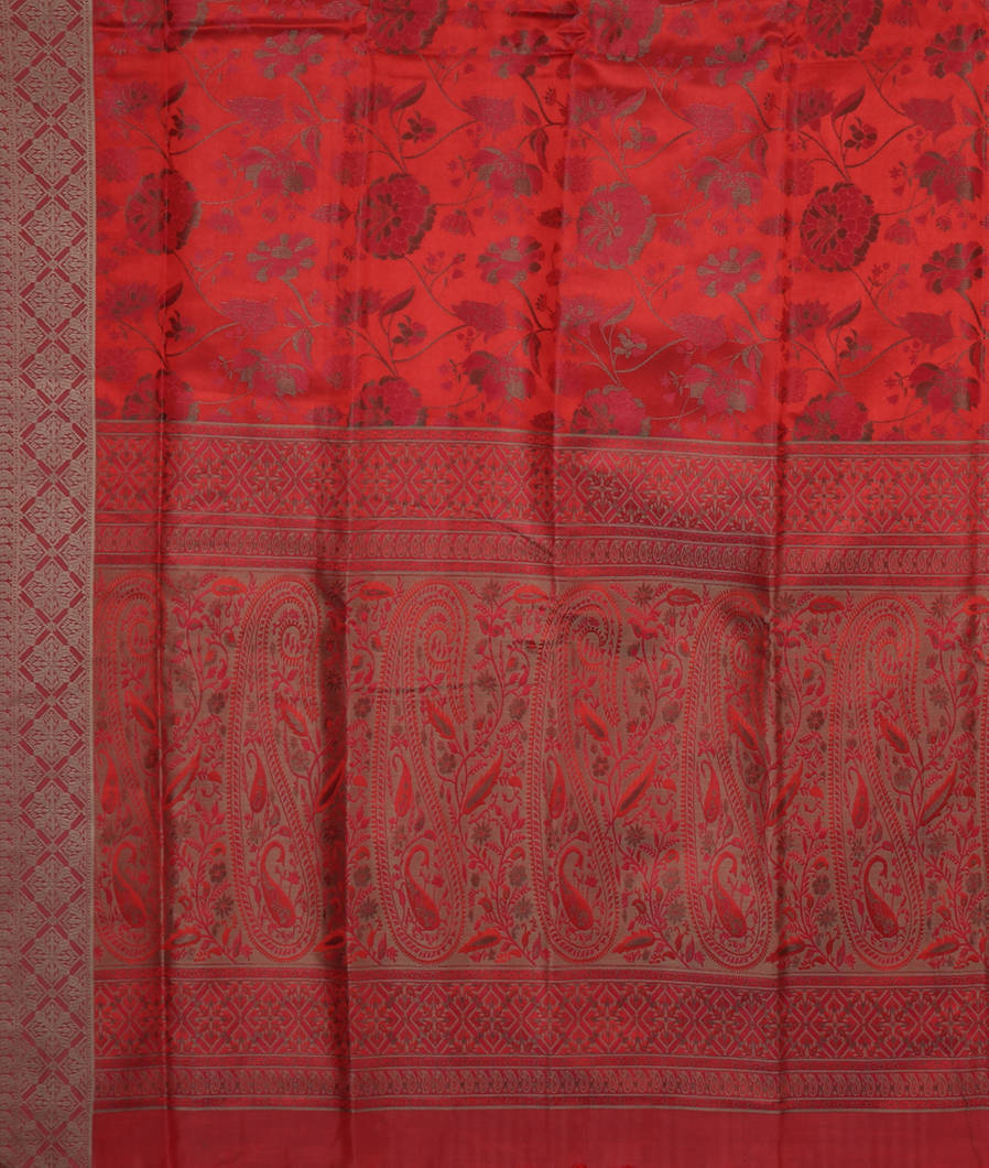 Red Soft Silk Saree T3634844