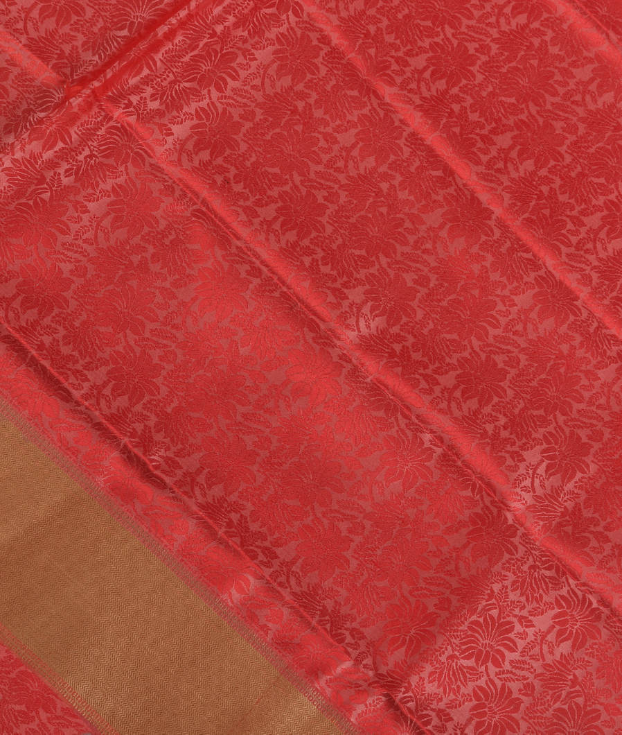 Orangish Pink Soft Silk Saree T363475-image